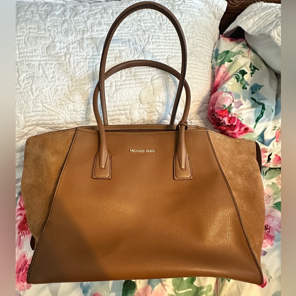Michael Kors Tan and Brown Leather Tote